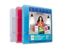 Classeur Oxford polyvision 17x22 d40 2an rond pp assorti