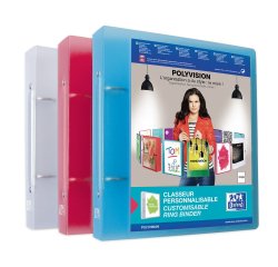 Classeur Oxford polyvision 17x22 d40 2an rond pp assorti