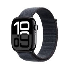 Apple watch Apple Apple Watch Series 10 GPS + Cellular 46mm Boîtier en Aluminium Noir de Jais avec Boucle Sport Encre Violette