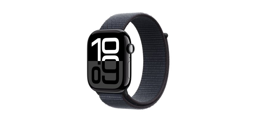 Apple Watch Series 10 OLED 46 mm Numérique 416 x 496 pixels Écran tactile Noir Wifi GPS (satellite)
