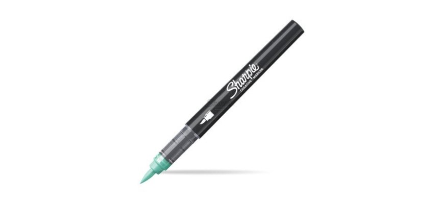 Marqueur sharpie creatif pointe pinceau trait min      1,2mm encre acrylique coloris vert d'eau