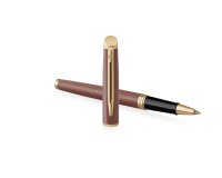 Roller waterman hemisphere metallic capuchon clip pointe fine encre noire coloris      rouge cuivre coffret cadeau