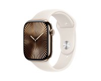 Apple Watch Series 10 OLED 46 mm Numérique 416 x 496 pixels Écran tactile 4G Or Wifi GPS (satellite)