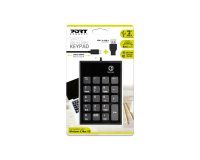 Port Designs 900801 clavier numérique Ordinateur portable USB Noir, Gris