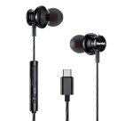 Hamlet HHEADM-IEC cuffia e auricolare Cablato In-ear Musica e Chiamate USB tipo-C Nero