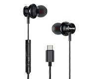 Hamlet HHEADM-IEC cuffia e auricolare Cablato In-ear Musica e Chiamate USB tipo-C Nero