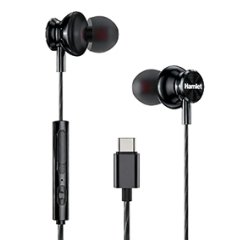 Hamlet HHEADM-IEC cuffia e auricolare Cablato In-ear Musica e Chiamate USB tipo-C Nero