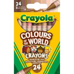 Crayon cire crayola colours of the world pour representer les peuples du monde etui 24  unites