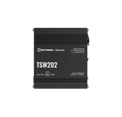Teltonika TSW202 Géré L2 Gigabit Ethernet (10/100/1000) Connexion Ethernet, supportant l'alimentation via ce port (PoE) Aluminium, Bleu
