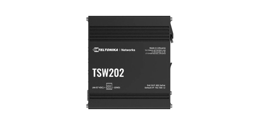 Teltonika TSW202 Géré L2 Gigabit Ethernet (10/100/1000) Connexion Ethernet, supportant l'alimentation via ce port (PoE) Aluminium, Bleu