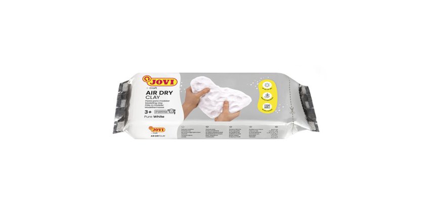 Pâte à modeler jovi autodurcissante coloris blanc pain 500g