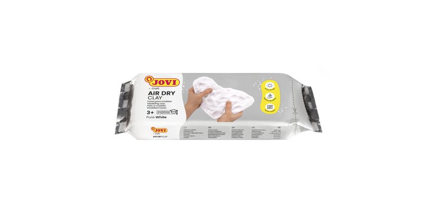 Pâte à modeler jovi autodurcissante coloris blanc pain 500g