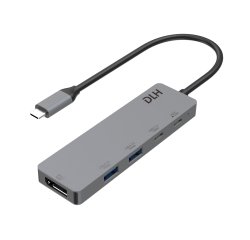 DLH DY-HB5575 station d'accueil Avec fil USB 3.2 Gen 1 (3.1 Gen 1) Type-C Gris