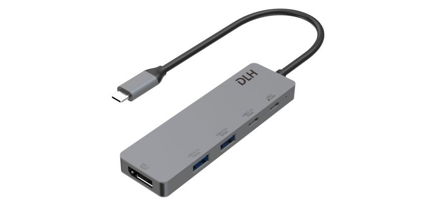 DLH DY-HB5575 station d'accueil Avec fil USB 3.2 Gen 1 (3.1 Gen 1) Type-C Gris
