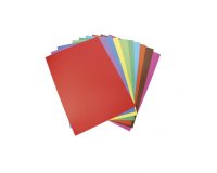 PAPIER COULEUR RECYCLÉ, Paquet de 100 feuilles 270g/m2 sous/film au format 21x29,7cm - Assortiment