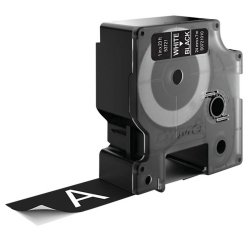 DYMO D1 - Standard Etichette - Bianco su nero - 24mm x 7m
