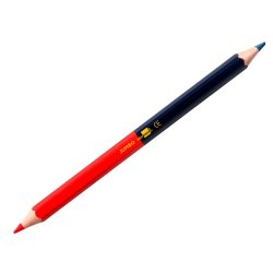 Crayon graphite liderpapel bicolore bleu/rouge mine large ultra-résistante bois grande qualité