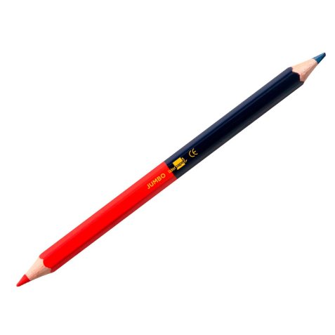 Crayon graphite liderpapel bicolore bleu/rouge mine large ultra-résistante bois grande qualité