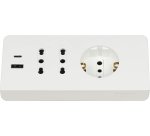 bticino S3711DBU prolunghe e multiple 2 m 3 presa(e) AC Interno Bianco