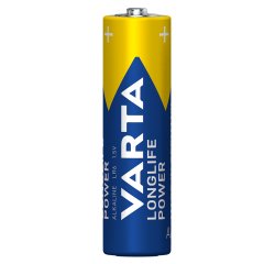 Varta Longlife Power, Batteria Alcalina, AA, Mignon, LR6, 1.5V, Blister da 4, Made in Germany
