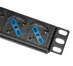 LINK Multipresa Alimentazione Per Rack 19" Con 6 Prese Universali Tripolari/Schuko Magnetotermica