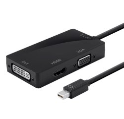 DLH Adaptateur mini DisplayPort vers HDMI / DVI / VGA