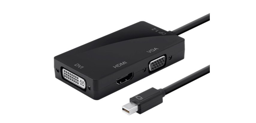 DLH Adaptateur mini DisplayPort vers HDMI / DVI / VGA
