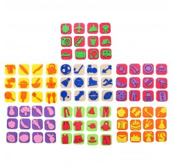 Maxi pack de 84 mini tampons sodertex 7 themes assortis