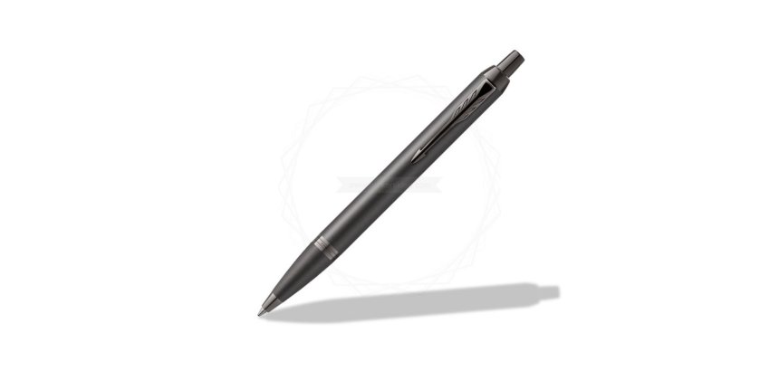 Stylo-bille parker im monochrome noir pointe        moyenne encre bleu etui       cadeau
