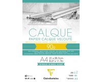 Papier Calque bloc collé 50F A4 90/95g