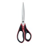 Ciseaux maped advanced gel acier inoxydable 210mm bouts pointus asymétrique poignées gel soft coloris rouge/noir