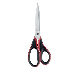 Ciseaux maped advanced gel acier inoxydable 210mm bouts pointus asymétrique poignées gel soft coloris rouge/noir
