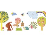 Gommette maxi maildor baby animaux familiers repositionnable 148x210mm 6 planches 93 unités