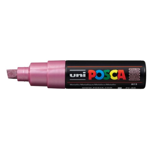 Marqueur pointe large biseautée, à base d'eau, encre à pigmentation Rose Métal
