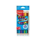 Crayon couleur maped color pep's duo 2 en 1 mine tendre résistante coloris lumineux 1 crayon or/argent étui carton 12u
