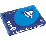 Papier clairefontaine multifonction laser couleur   trophe a3 80g/m2 turquoise    parfaite opacite paquet 500