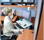 Ergotron WorkFit C-Mod, Single Display Sit-Stand Workstation 68,6 cm (27") Sol Gris