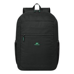 Rivacase Gremio zaino City backpack Nero Poliestere, Polietilene tereftalato riciclato (rPET)
