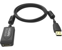 Vision TC 5MUSBEXT+/BL- câble USB USB 2.0 5 m USB A 0,48 Gbit/s Noir