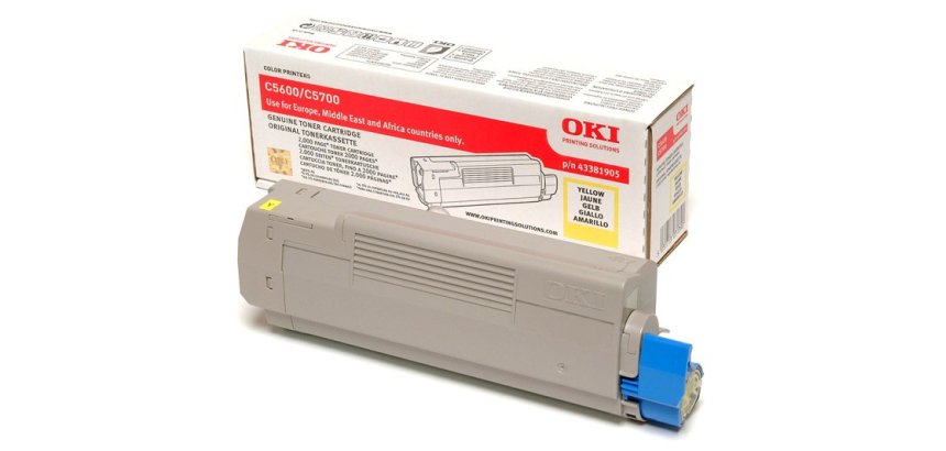 OKI - jaune - original - cartouche de toner