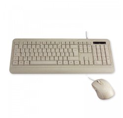 MCL MP3A99AACK2012BIB clavier Souris incluse Universel USB AZERTY Français Beige