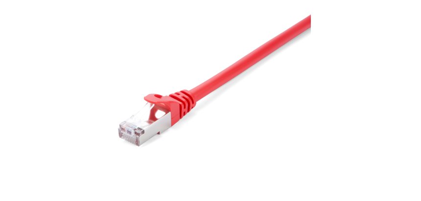 V7 Cable de red blindado CAT6 STP 03M Rojo