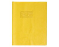 Protège-cahiers grain cuir PVC 22/100ème 17x22 cm - Jaune