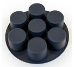 Muitomas Stampo per muffin per friggitrice ad aria in silicone nero
