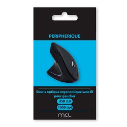 Souris sans fil verticale ergonomique MCL SS-618GW/N pour gaucher