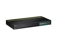 Trendnet TPE-TG160G commutateur réseau Non-géré L2 Gigabit Ethernet (10/100/1000) Connexion Ethernet, supportant l'alimentation via ce port (PoE) 1U Noir