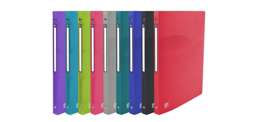 Classeur Oxford Osmose A4 dos 20mm 4 anneaux ronds couverture polypro coloris assortis