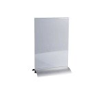 Porte-visuel vertical pied aluminium A5 - Cristal
