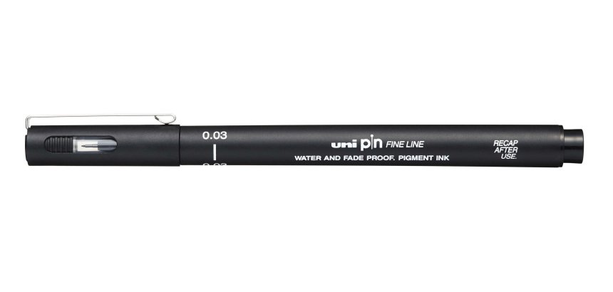 Feutre technique uniball pointes calibrees 0,03mm      encre noir trace net et       precis
