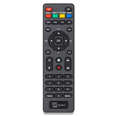 TELE System 58035010 remote control IR Wireless TV Tuner Press buttons